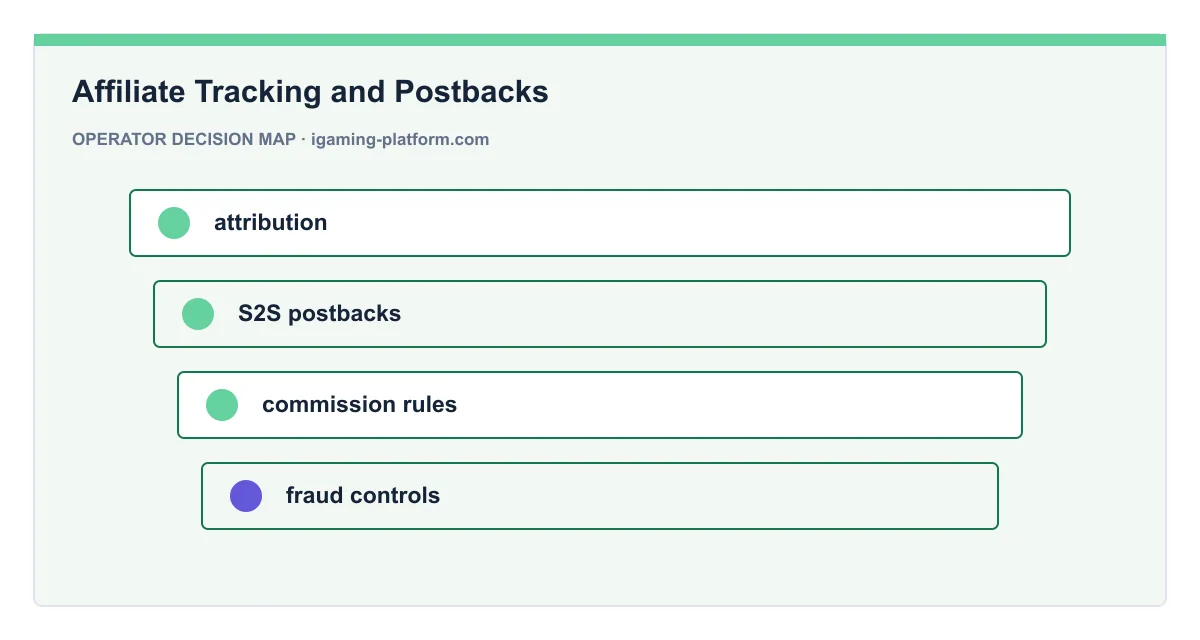 Decision map for Affiliate Tracking and Postbacks